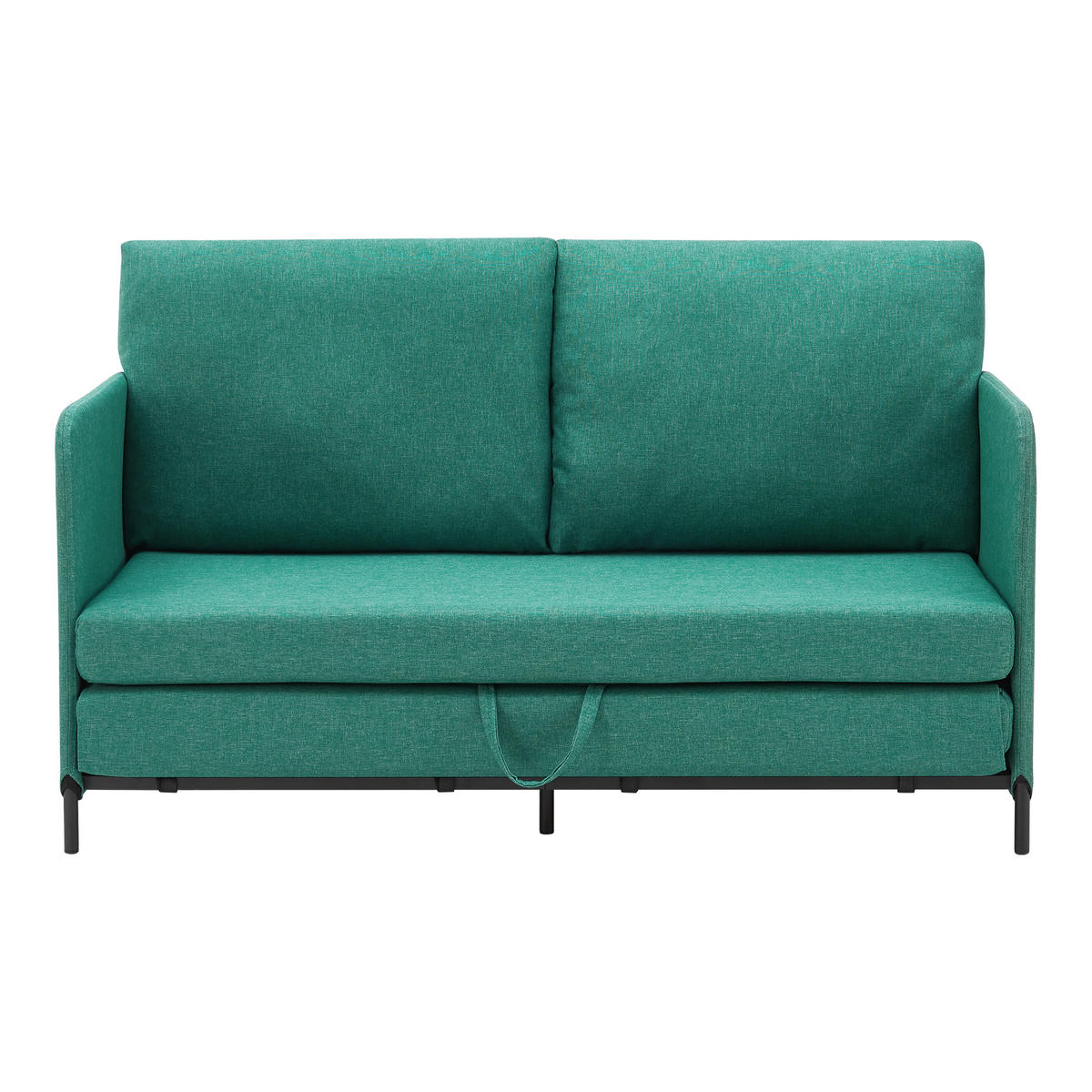 SCHLAFSOFA Soini - Grün, Textil/Metall (125/78/67cm) - [en.casa]