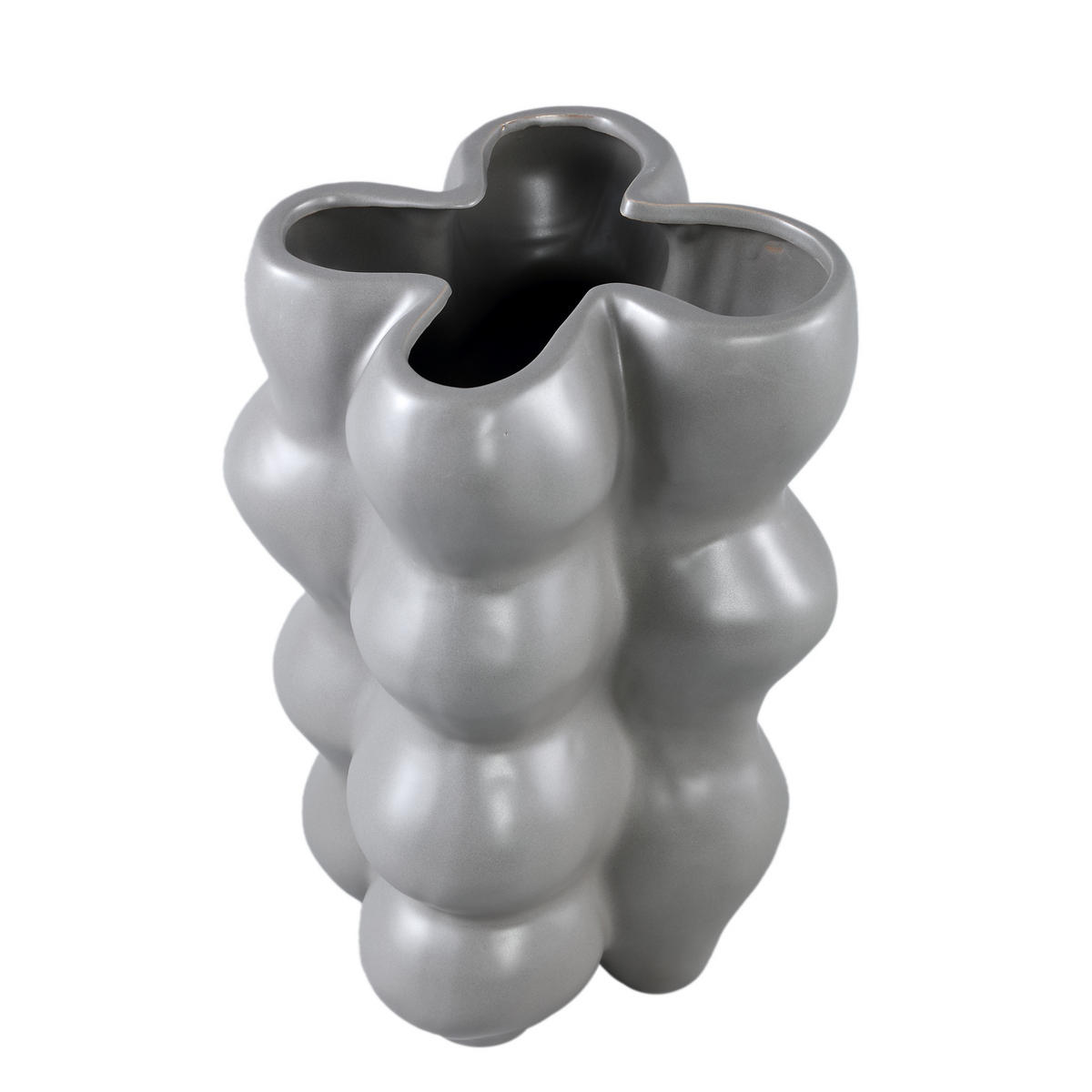 TOPF Baille Grau 25/24/39cm - Grau, Keramik (39cm) - PTMD Collection