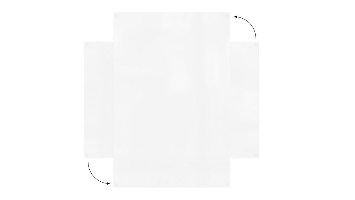 MAGNETPLATTE rahmenloses SLIMboard - Magnetisches trocken abwischbares Whiteboard 90x60 cm - Weiß, Holz (90/60/0.3cm) - ALLboards