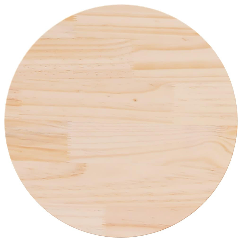 TISCHPLATTE Rund Ø70/3 Cm Massivholz Kiefer - Braun, Holz (70/70/3cm) - vidaXL