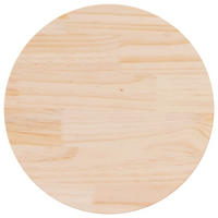 TISCHPLATTE Rund Ø70/3 Cm Massivholz Kiefer - Braun, Holz (70/70/3cm) - vidaXL