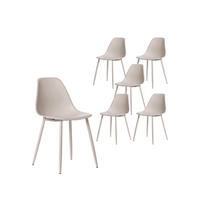 ESSZIMMERSTUHL Nina Beige 45 cm x 80 cm 6er-Set - Beige, Kunststoff (45/80/53cm) - Klast Home