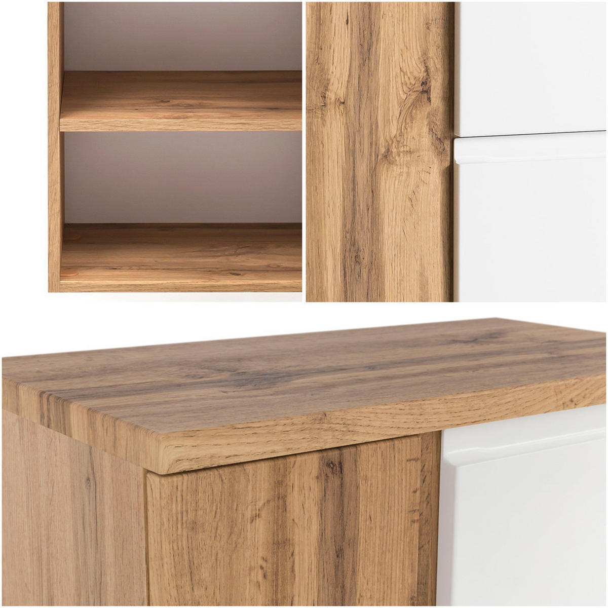 BADMÖBEL-SET 5-TLG. Vasto-03 - Weiß, Holzwerkstoff (245/200/35cm) - Lomado