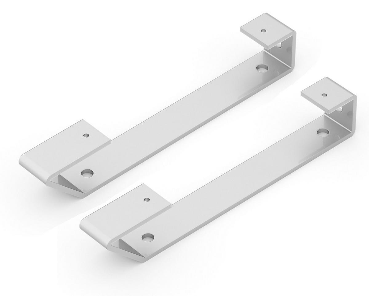 REGALTRÄGER als 2er Set Emily, Stahl in verschiedenen Trendfarben und Größen - Grau, Metall (3/4/20.5cm) - Alberts