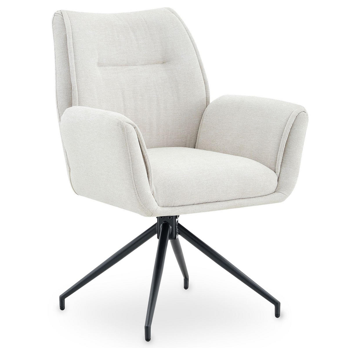 ESSZIMMERSTÜHLE LIRA 2er-Set cremeweiß - Creme, Textil (65/88/64cm) - IDIMEX