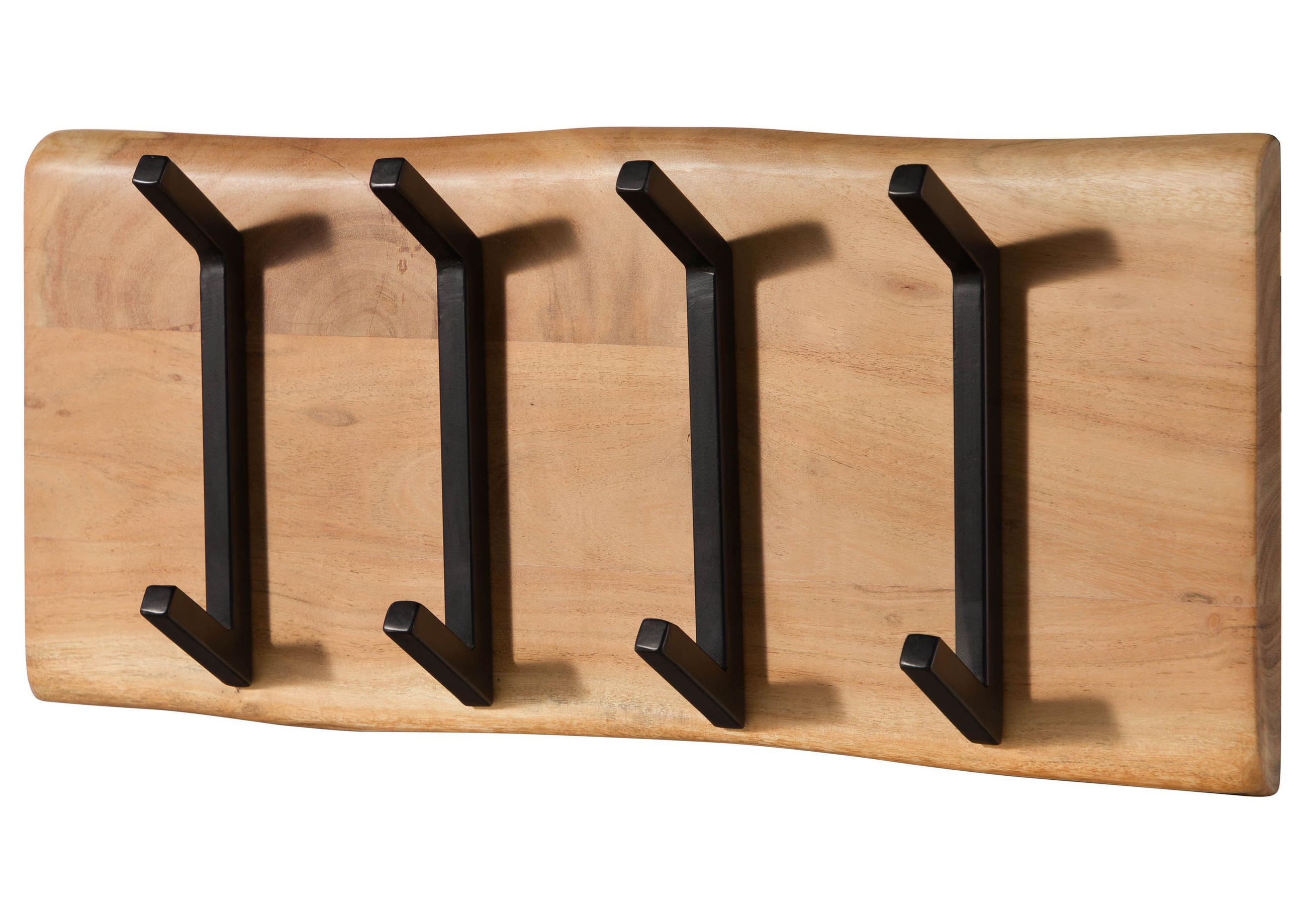 WANDGARDEROBE Akazie 60x3x25 natur lackiert MELBOURNE #106 - Braun, Holz (60/25/3cm) - Massivmoebel24