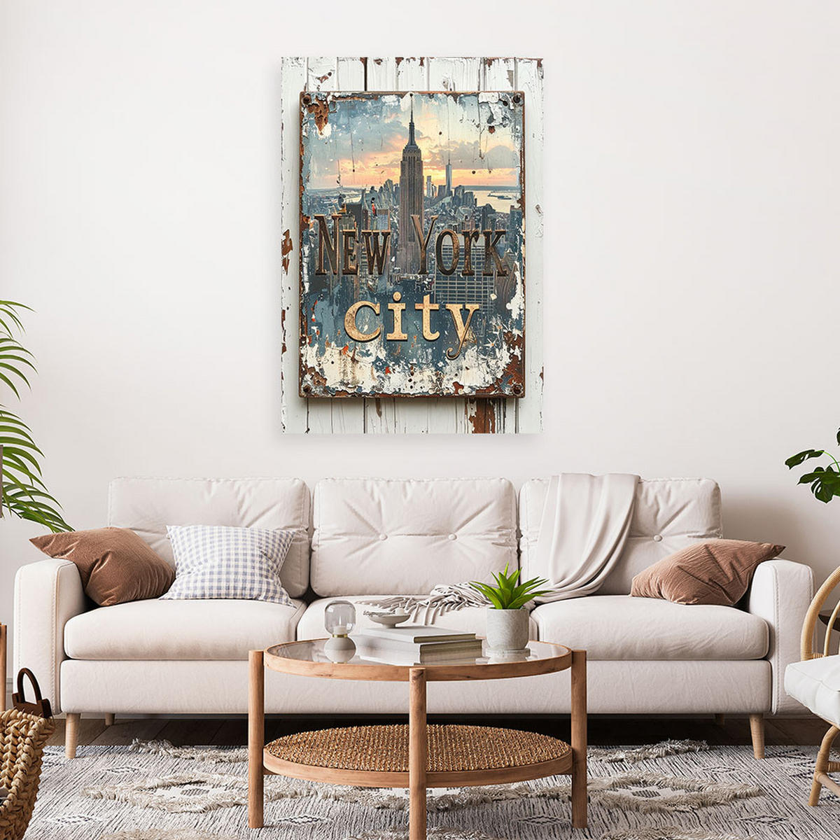 LEINWANDBILD Inschriften und Zitate 80x120cm - Beige, Textil (80/120cm) - Feeby