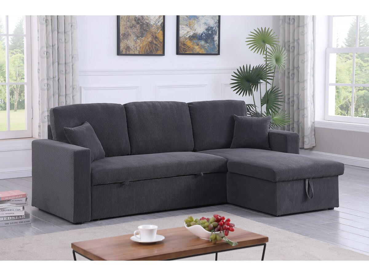 ECKSCHLAFSOFA Alain Beige - Beige, Textil (221/145cm) - Habitat Garten