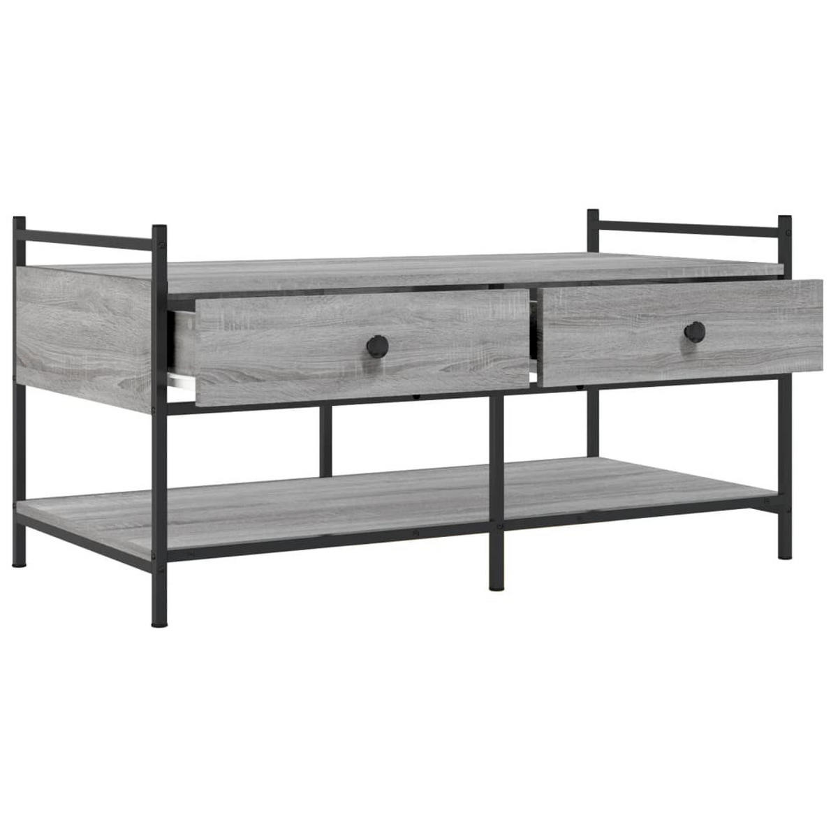 COUCHTISCH Grau Sonoma 99x50x50 cm Holzwerkstoff - Grau, Holzwerkstoff (50/99/50cm) - furnicato