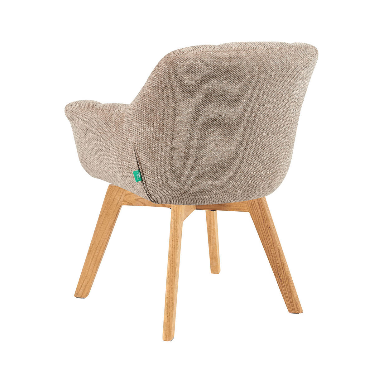 ESSZIMMERSTUHL Mika-Ava 2er-Set - Honigeiche/Beige, Eichenholz/Holz (65/81/66cm) - DUBI Möbel