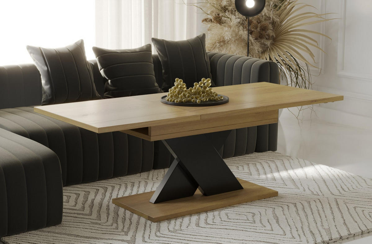 COUCHTISCH Ilo ausziehbar - Eichefarben, Holzwerkstoff (110/65/54cm) - Endo-Moebel
