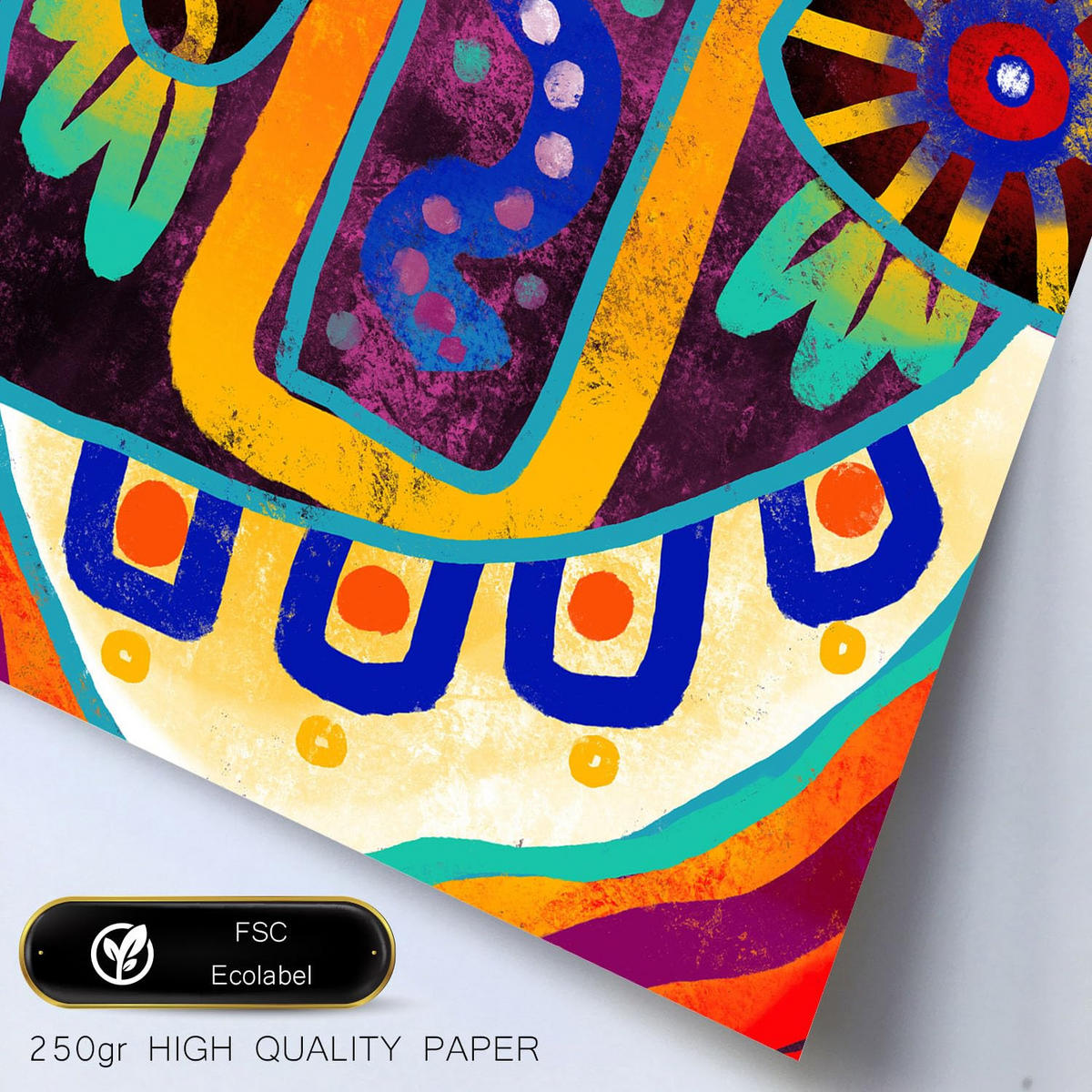 POSTER Set Mit 6 Gotischer Typ In Farbenfrohe Zusammenfassungen A3 & A4 Rahmenlos - Klar, Papier (29/3cm) - Nacnic