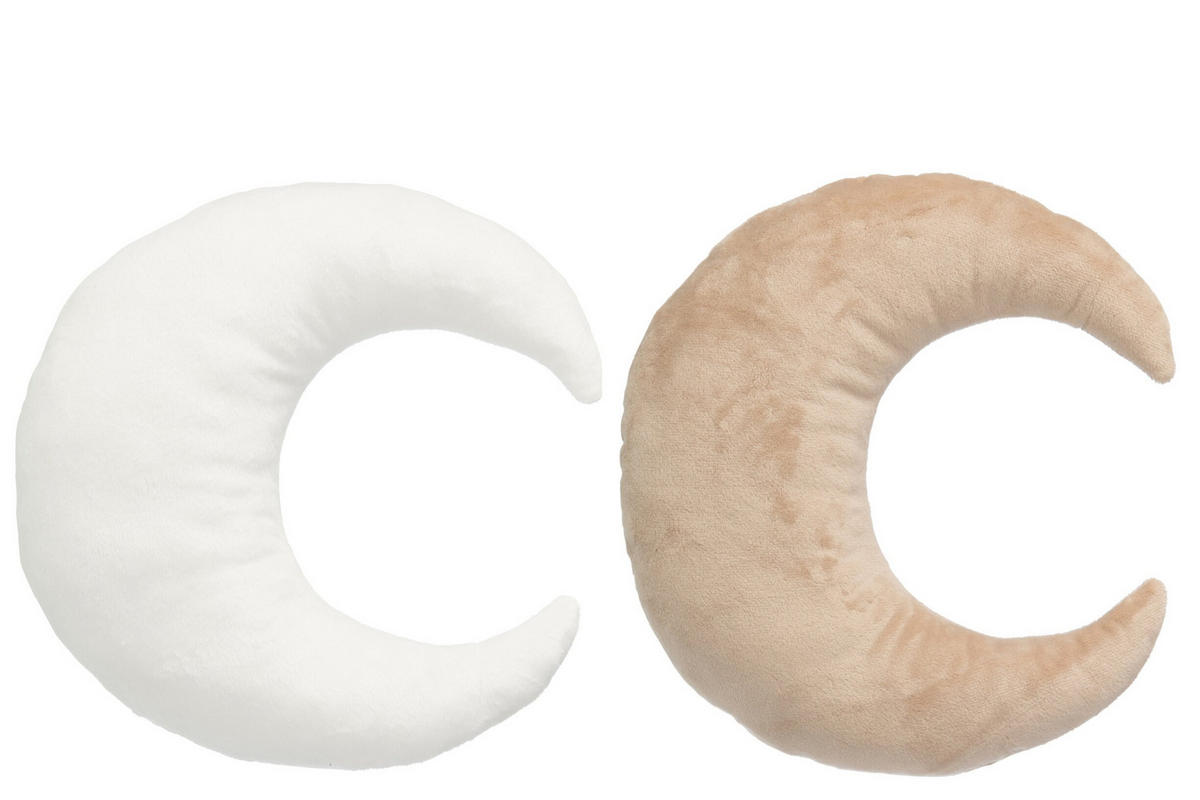 MOND POLY (2ER SET) - Weiß, Textil (7/23cm) - J-Line