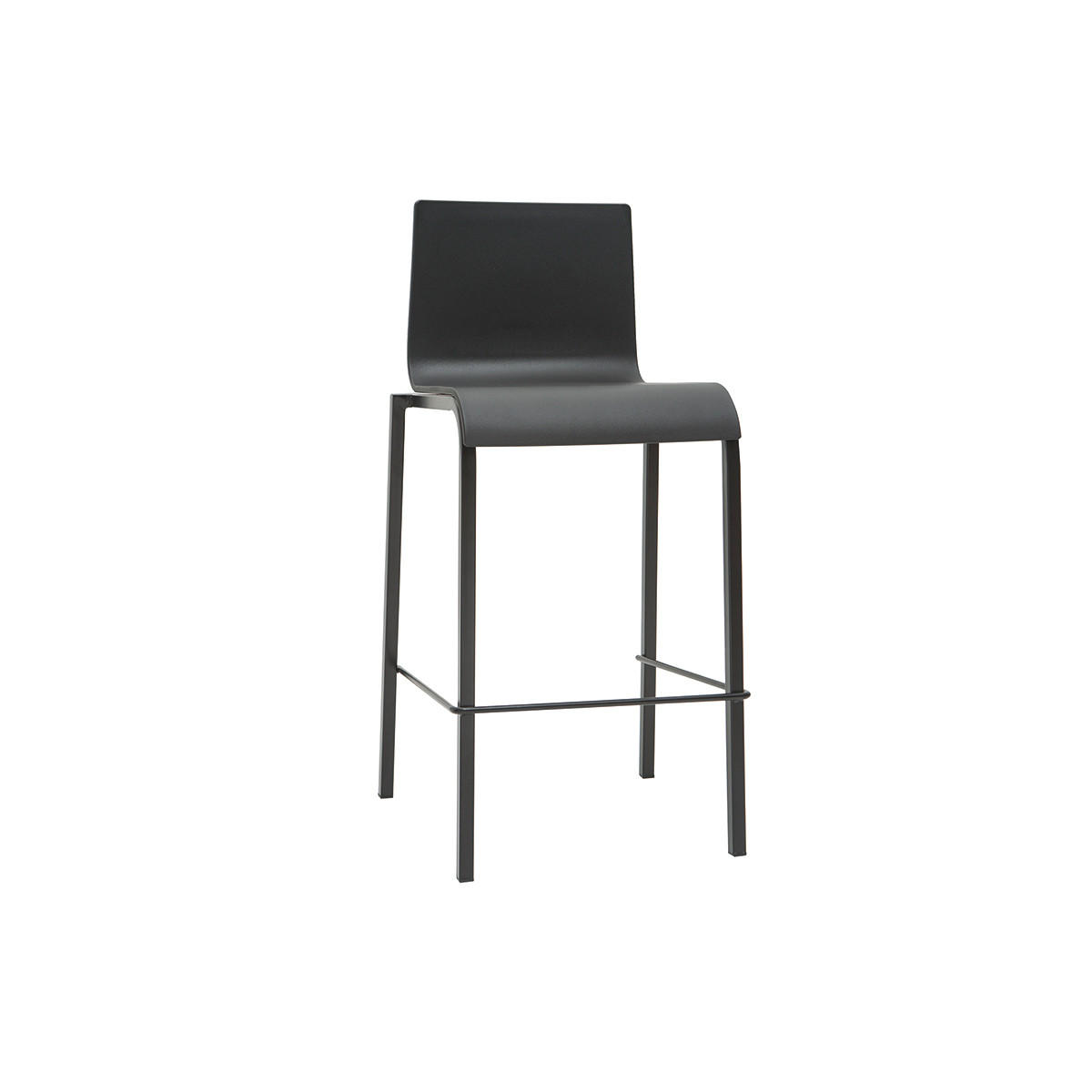 BARHOCKER Designer Stapelbar Schwarz H65 KUPA - Schwarz, Kunststoff (45/91/44.5cm) - Miliboo
