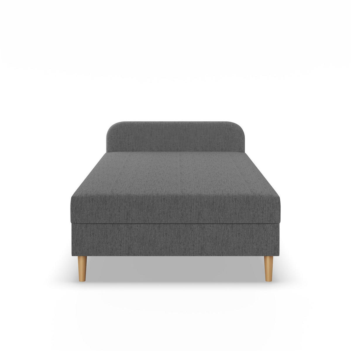 BOXBETT MIT KOPFTEIL 80x200 CASPE, Grau - Dunkelgrau, Textil (80/200cm) - Mebligo