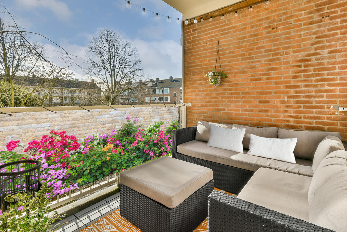 BALKON-SICHTSCHUTZ Blumen - Pflanzen - Blätter - Steine - Pink, Kunststoff (300/90cm) - MuchoWow