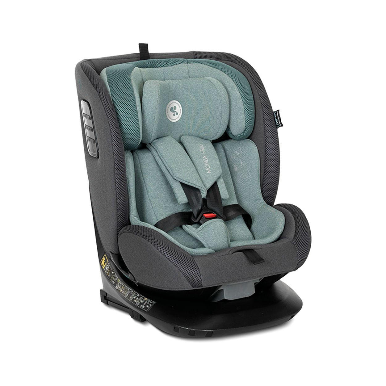 KINDERSITZ Monza i-Size grün (40-150cm) Isofix, Anti-Rebound-Bügel, drehbar - Grün, Textil (45/76/51cm) - Lorelli