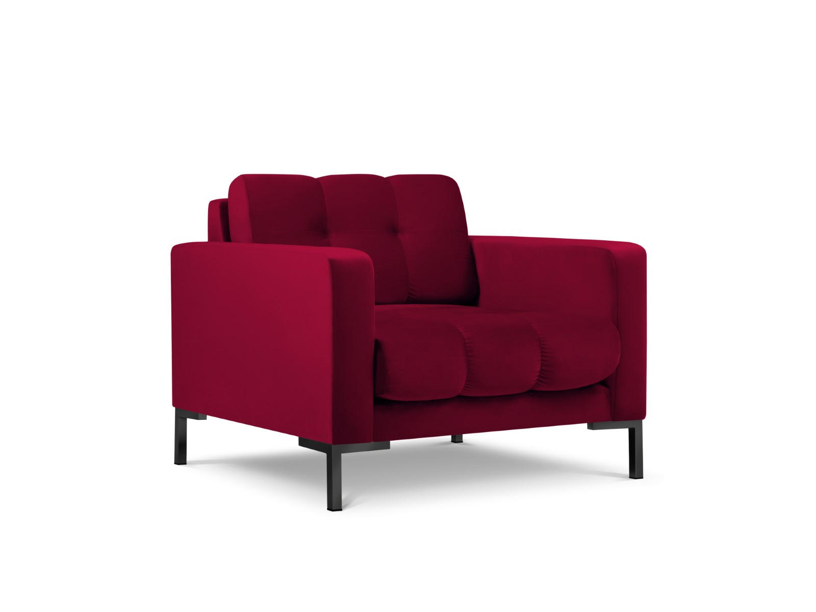 SESSEL Mamaia aus Samt rot - Rot, Textil (92/75/87cm) - Micadoni