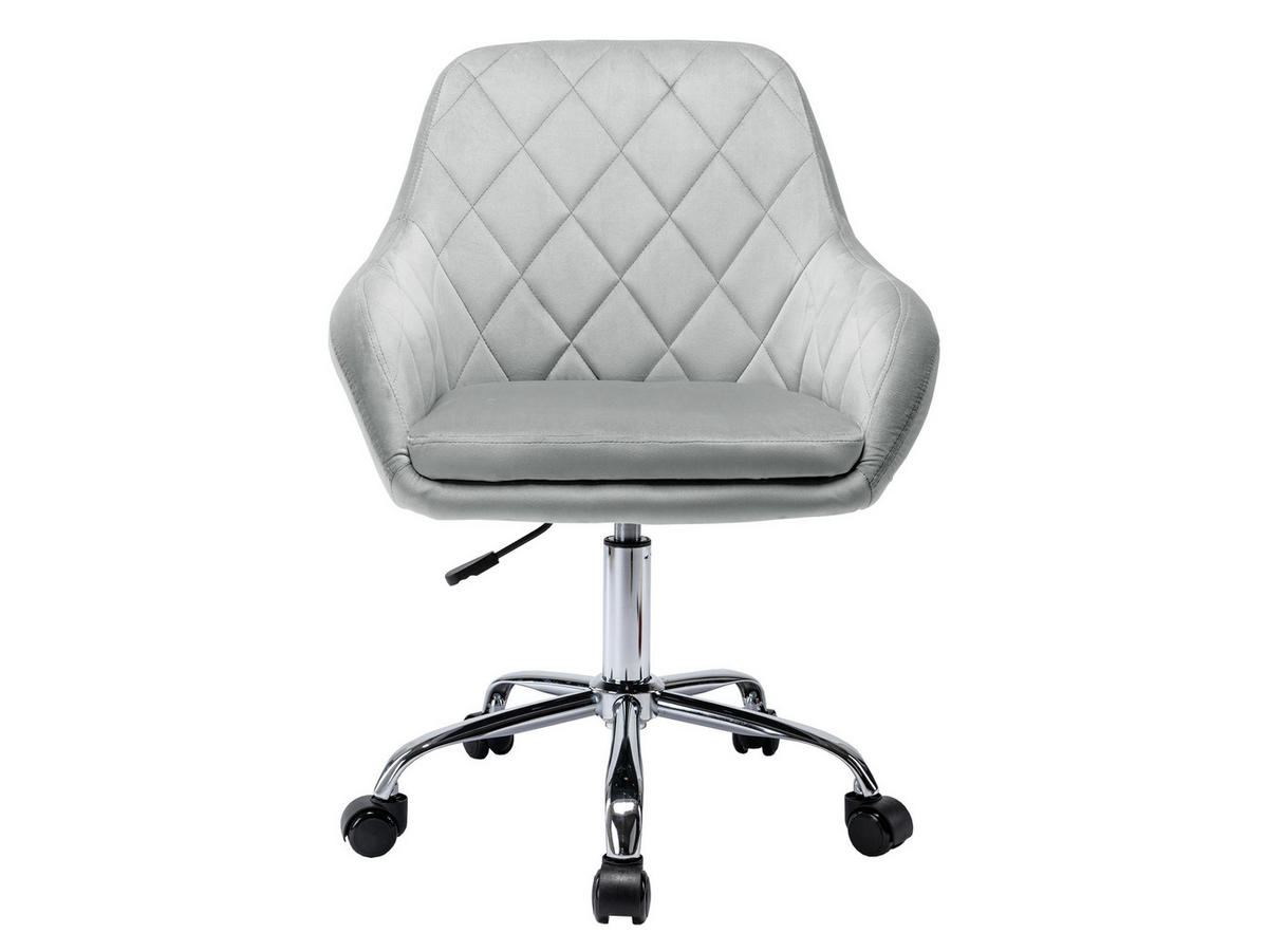 DREHSTUHL Muz 1018-1 - Silberfarben/Grau, Textil/Metall (59/92/59cm) - MIRJAN24