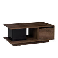 COUCHTISCH MERO mit Türen, Dunkelbraun - Dunkelbraun, Holzwerkstoff (65/120/46cm) - KONSIMO®