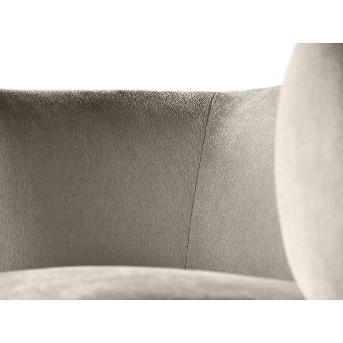 SESSEL Nori cappuccino velour - Schwarz/Cappuccino, Kunststoff/Textil (75/68/72cm) - Beautysofa