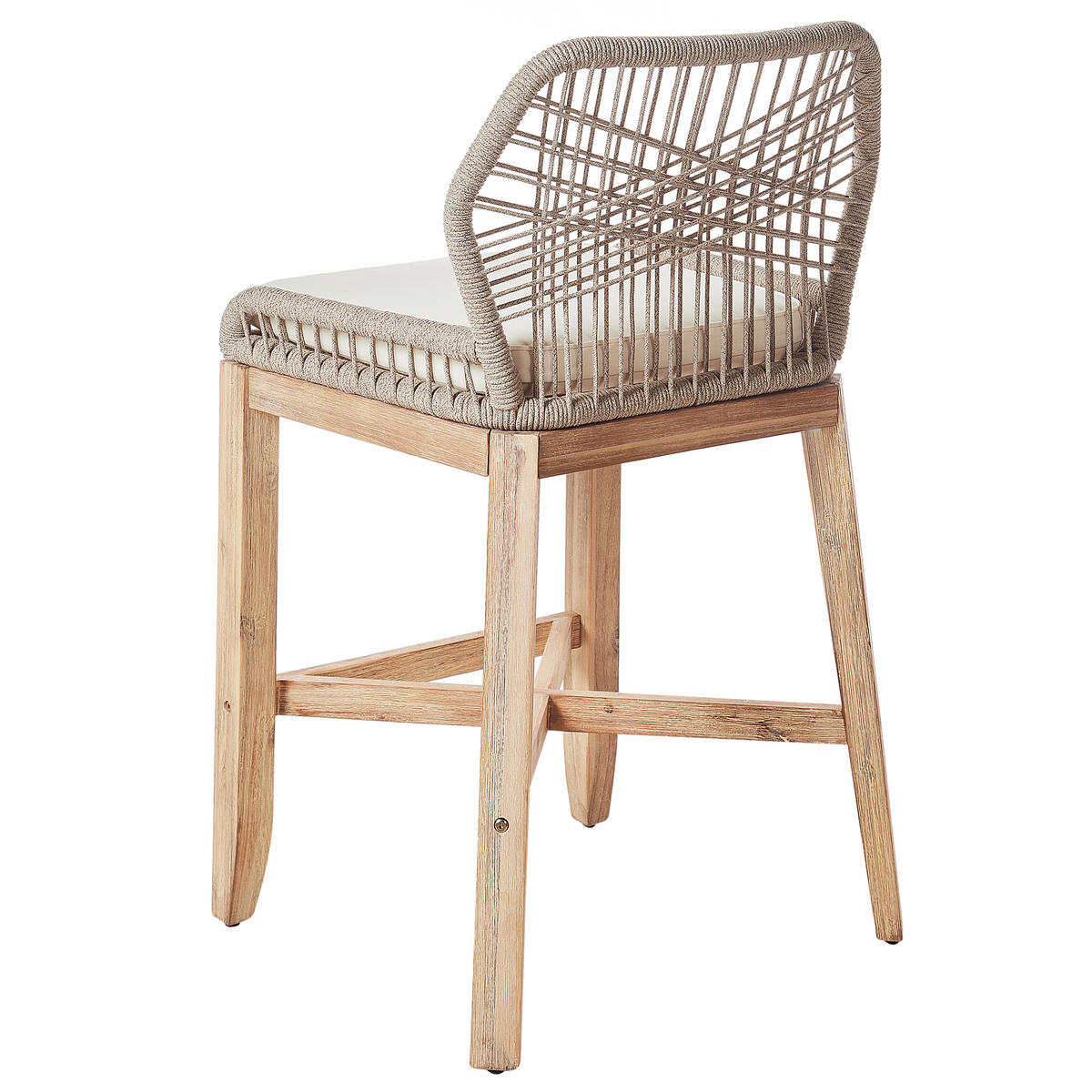 TRÄDGÅRDSBARPALL set om 2 ljust trä Talamone - Ljusbrun/Beige, Trä (55/100/55cm) - Beliani