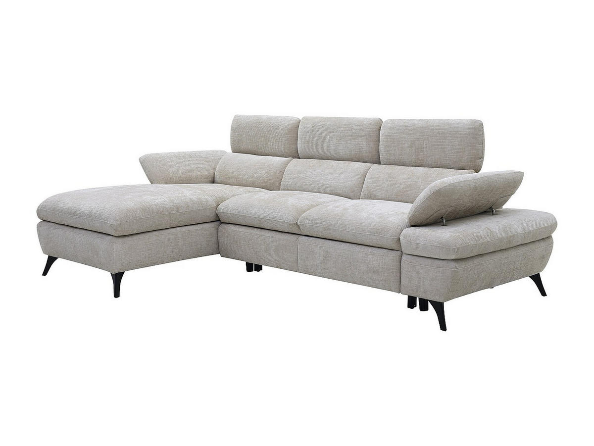 SCHLAFSOFA - 5 Personen - stoff - beige Surdeli - Beige, Textil/Metall (284/80/176cm) - Vente-Unique