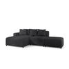 ECKSOFA Megan Xs In Poso - Anthrazit, Holzwerkstoff/Textil (304/165cm) - Fun Möbel