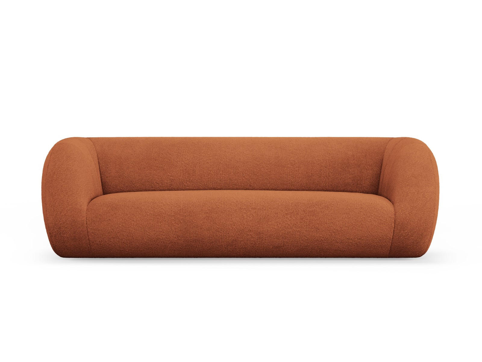 SOFA Essen aus Boucle braun 3 Sitzplätze - Braun, Textil (95/86/230cm) - Cosmopolitan Design