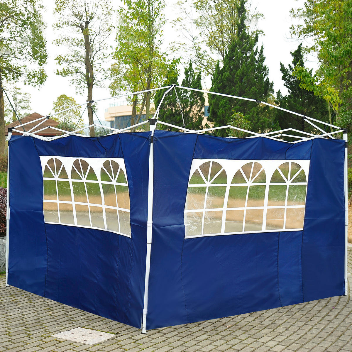 PAVILLON-SEITENTEIL Blau 1 Stück - Blau, Naturmaterialien (300/200cm) - GiPP