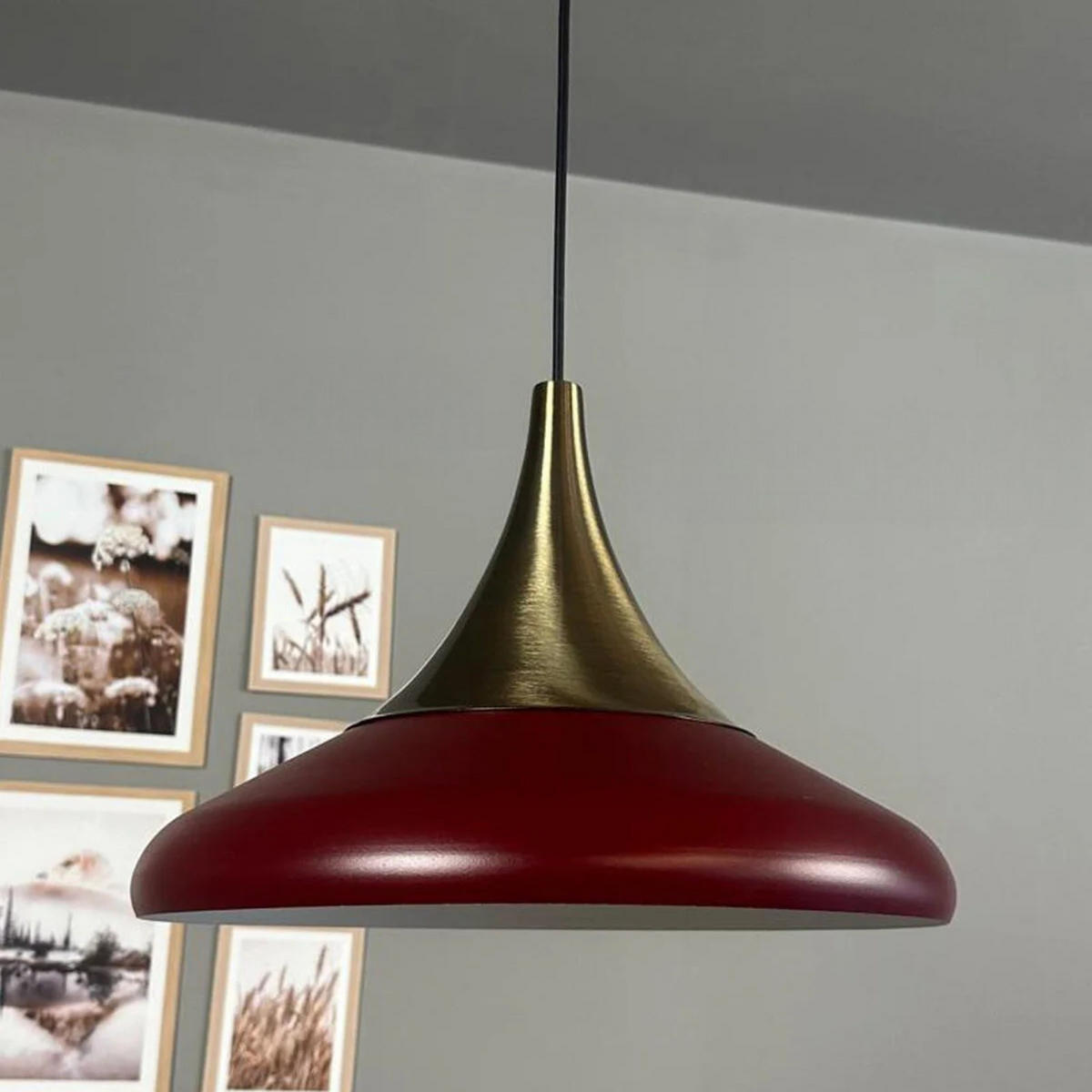 PENDELLEUCHTE Paladin - Bordeaux, Metall (35/35/28cm) - Bamyum