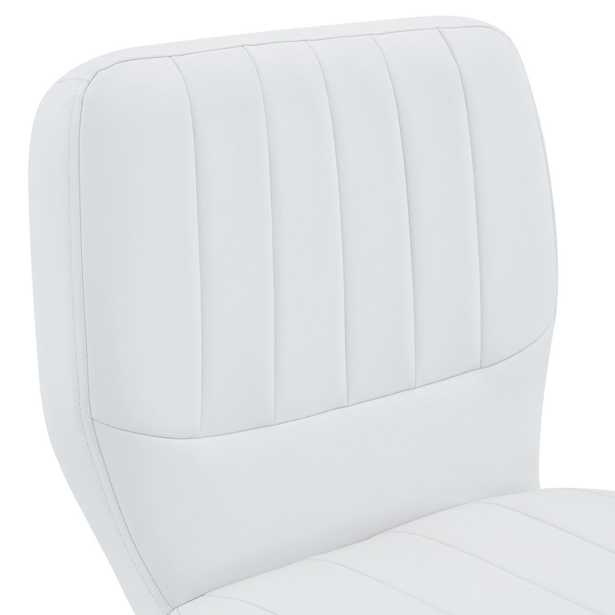 BARHOCKER höhenverstellbar mit Rückenlehne 62-83 cm Silver+White - Silberfarben, Metall (45/114/52cm) - Meubliv