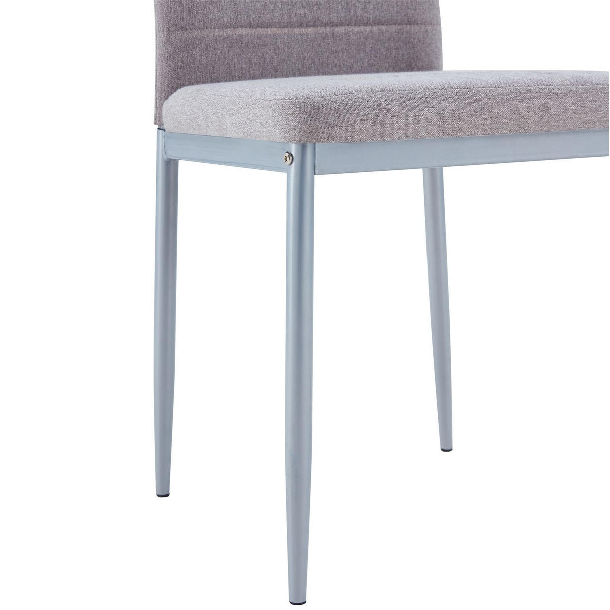 ESSZIMMERSTUHL NATHALIE 4er-Set grau - Grau, Textil (43/100/50cm) - IDIMEX