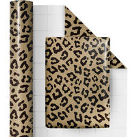 GESCHENKPAPIERROLLE Leopardenmuster mit Metallic-Folienglanz 43,2 cm x 10 m - Multicolor, Papier (4/4/43cm)
