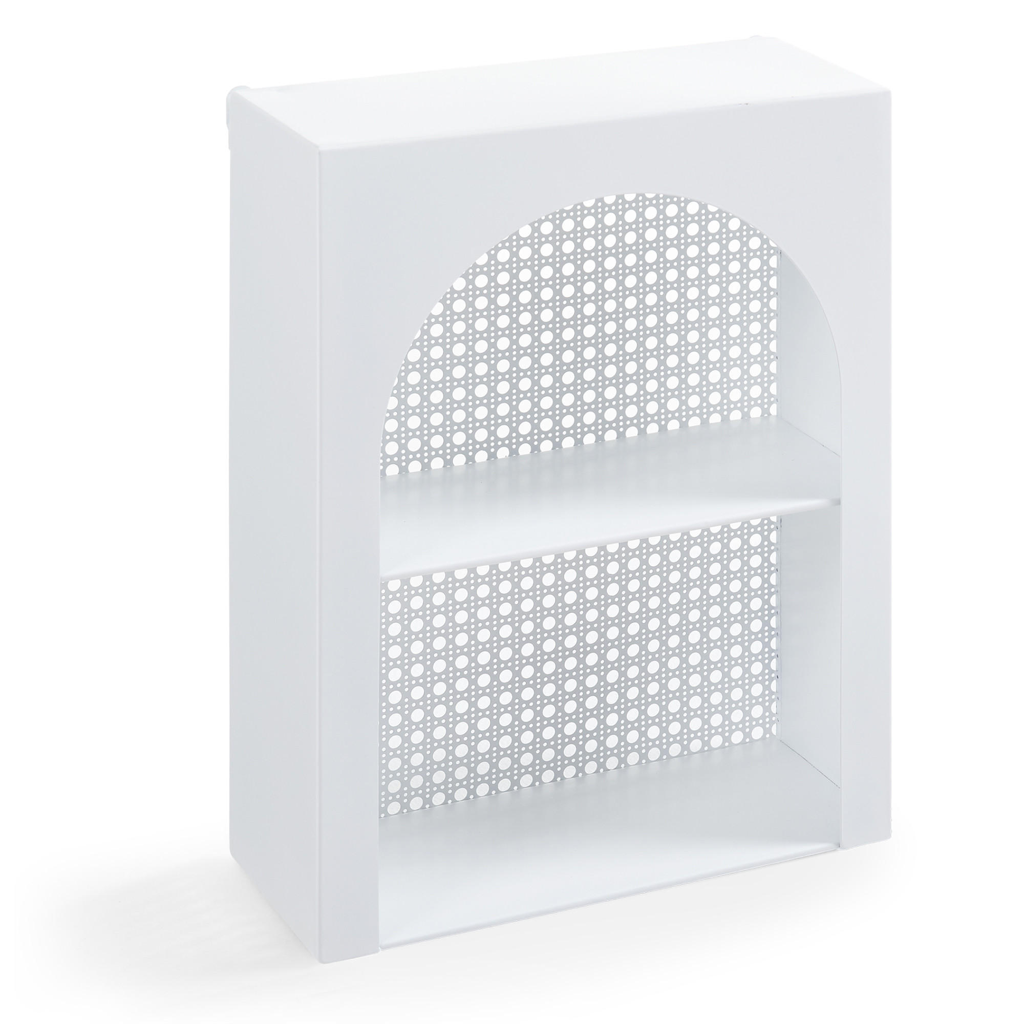 WANDREGAL Jäller I. - Weiß, Metall (30/40/13cm) - [en.casa]