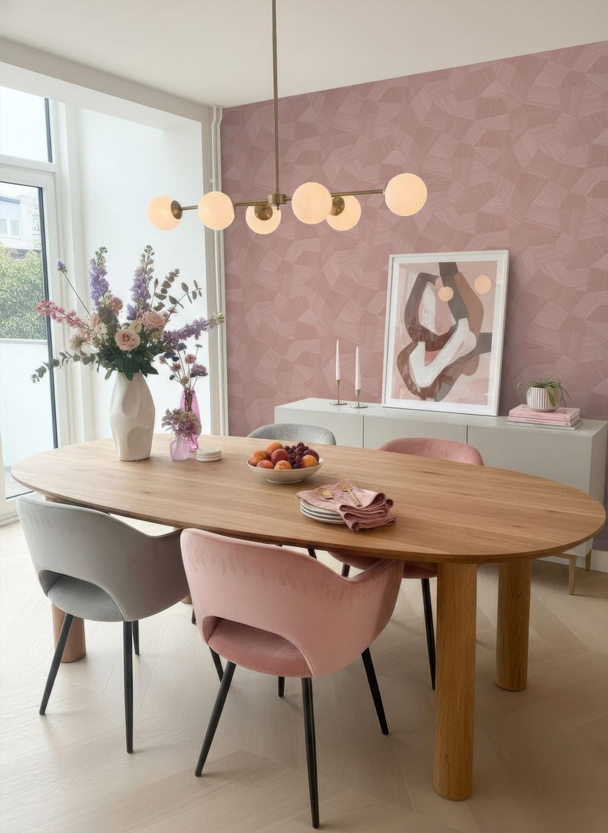TAPETE 3D-Muster 50 x 900 cm - Lila, Papier (50/900cm) - Origin Wallcoverings
