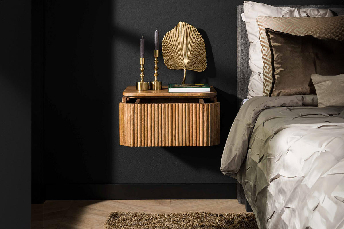 NACHTTISCH HEVE Holz Mango - Braun, Holz (45/21/40cm) - KAWOLA
