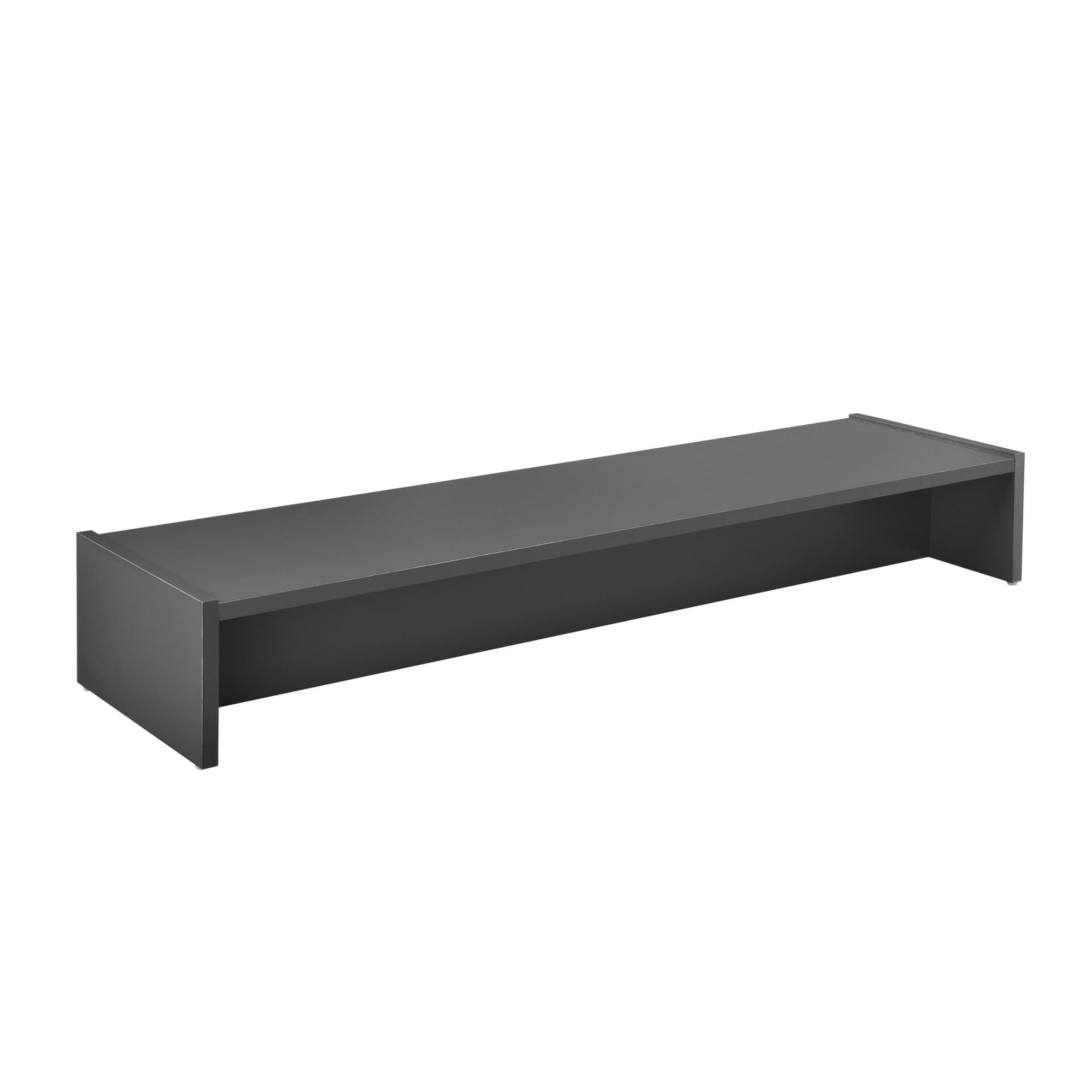 MONITORSTÄNDER - Dunkelgrau, Holzwerkstoff (27/100/15cm) - [en.casa]
