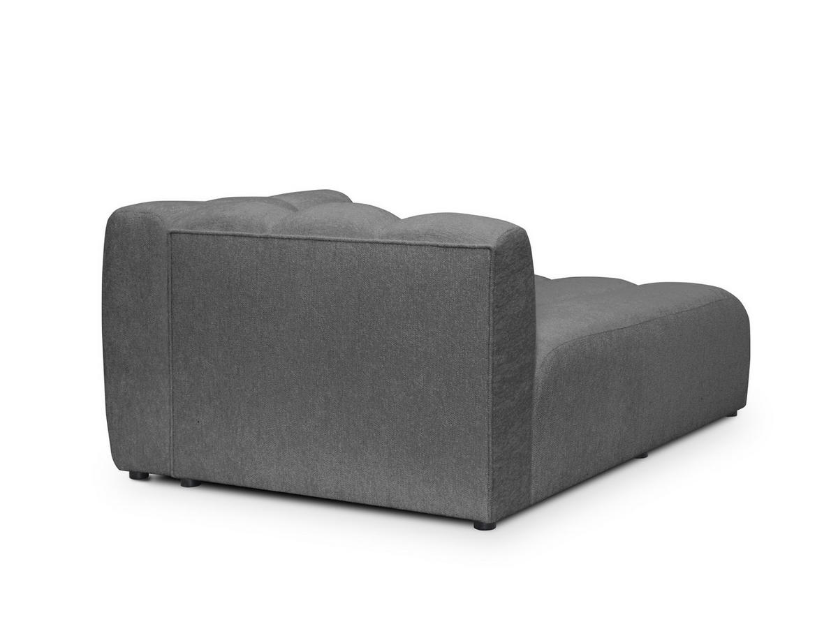 SOFAELEMENT Rechts Chenille Stoff Grau - Dunkelgrau/Schwarz, Holzwerkstoff/Kunststoff (179/70/113cm) - Makamii