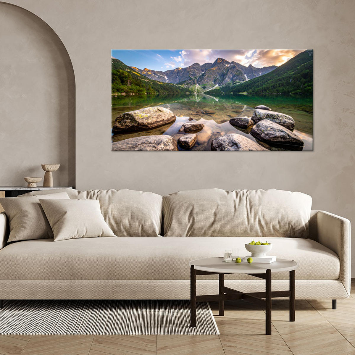 LEINWANDBILD Landschaften 80x40cm - Grün, Textil (80/40cm) - Feeby