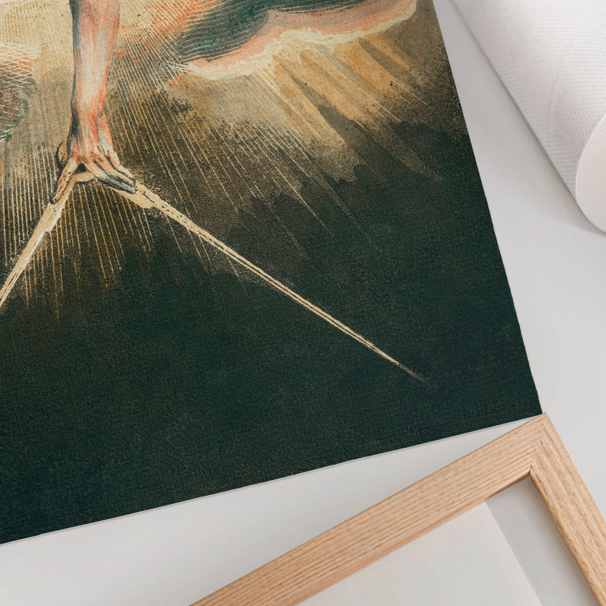 POSTER - 29x42 cm - William Blake - Alter Mann der Tage - Creme, Textil (29/42/0.1cm) - TULUP
