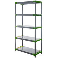 KUNSTSTOFFREGAL BIG GREY BEAR Tall 180x80x46cm Fachlast 160kg Grau-Grün - Grün, Kunststoff (80/180/46cm) - PROREGAL