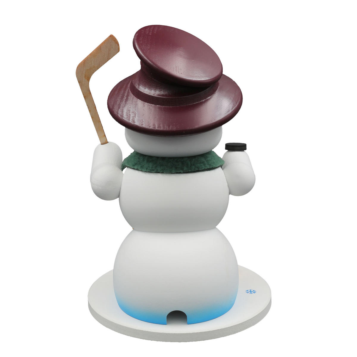 RAUCHFIGUR Schneemann Weiß Eishockeyspieler 19 cm - Multicolor, Holz (15/19/0.1cm)