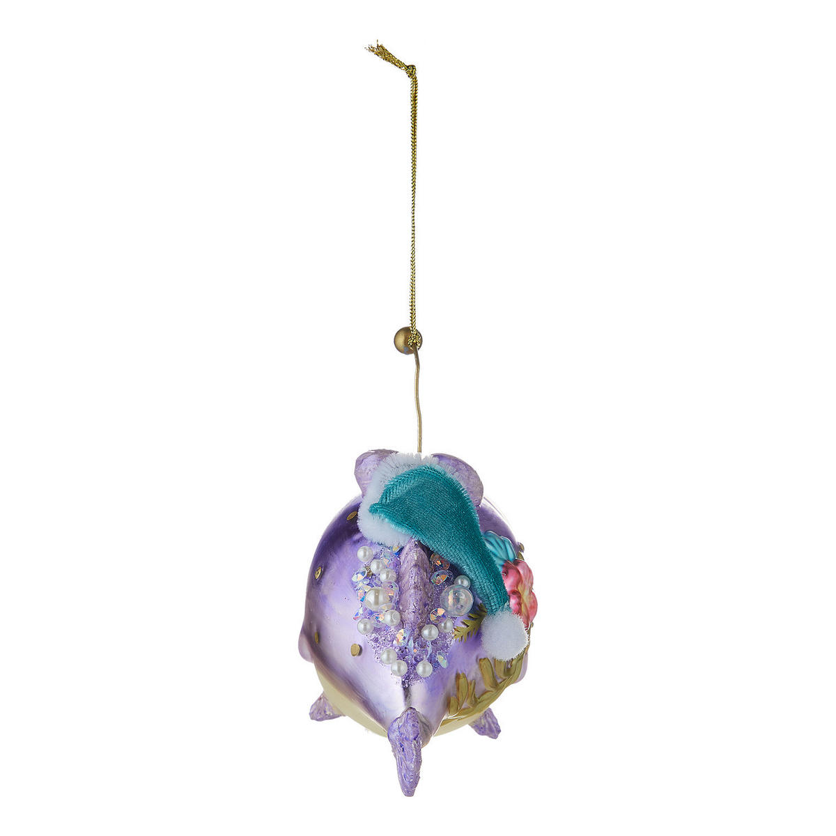 WEIHNACHTSBAUMKUGEL Hang On Anglerfisch - Flieder, Glas (6/11/9cm) - Butlers