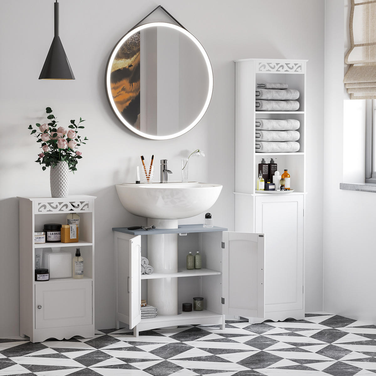 HÄNGESCHRANK Weiß 1 Stück - Weiß, Kunststoff (60/60/33cm) - GiPP