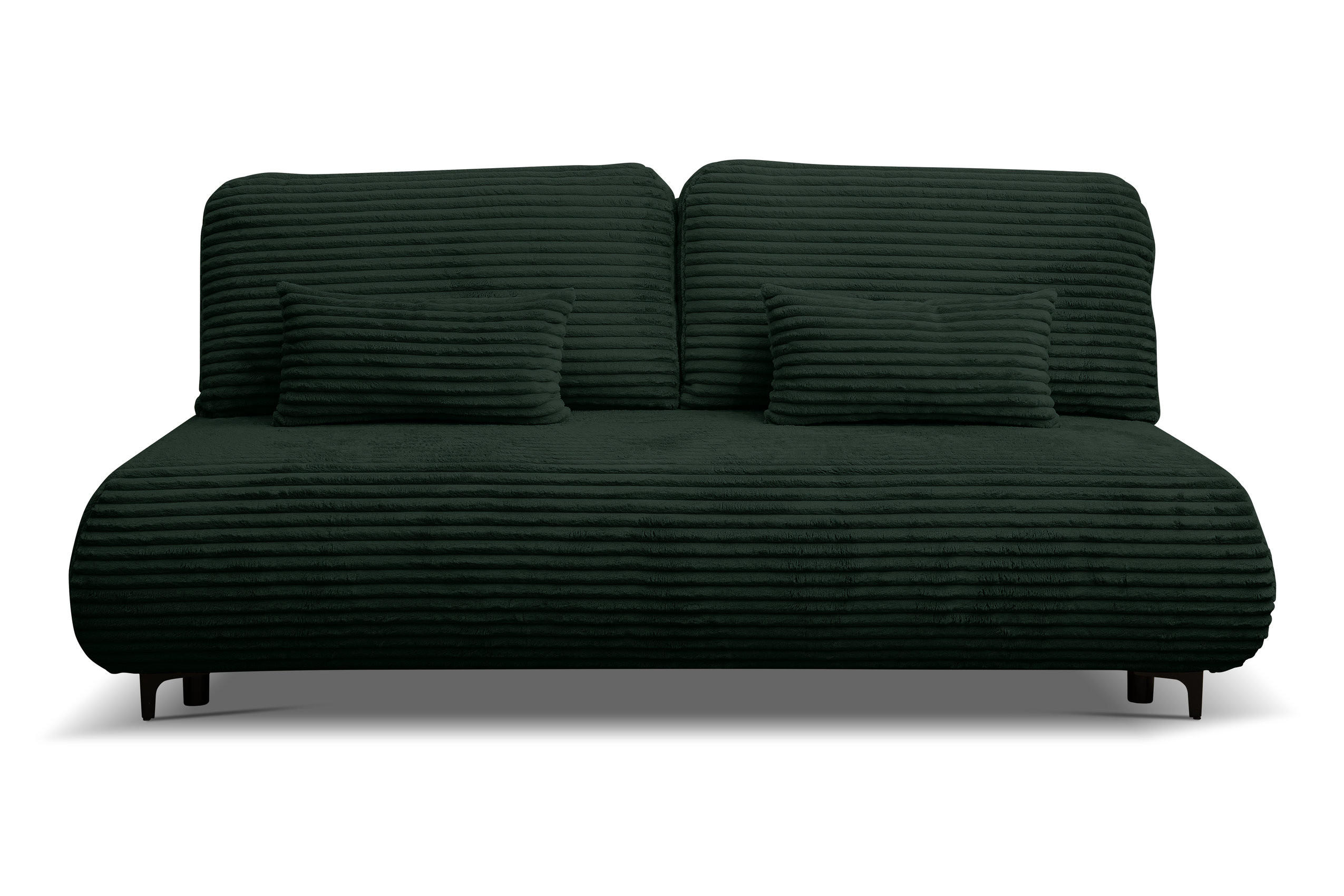 SCHLAFSOFA Etna mit Schlaffunktion und Bettkasten, Farbe: Grün, Cordstoff, Ottomane Unsiversal - Grün, Textil (205/80/90cm) - VENASI MÖBEL