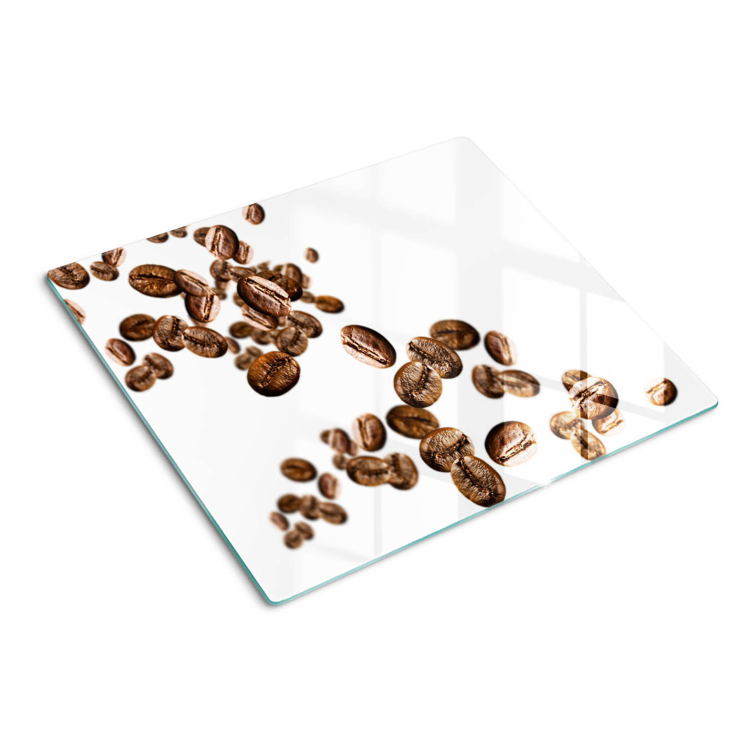 GLASPLATTE 60x52 cm Kaffeebohnen - Braun, Glas (60/0.4/52cm) - TULUP