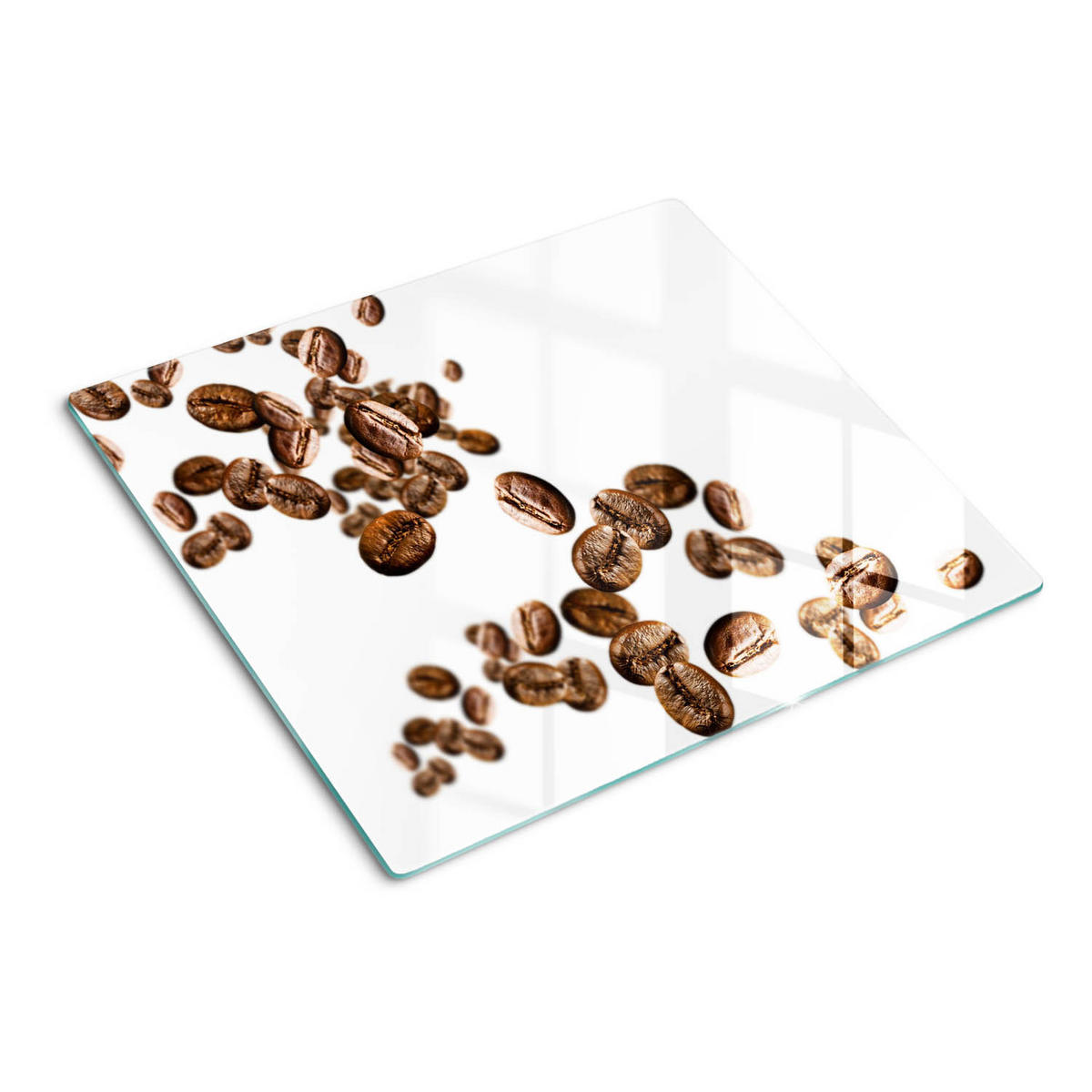 GLASPLATTE 60x52 cm Kaffeebohnen - Braun, Glas (60/0.4/52cm) - TULUP