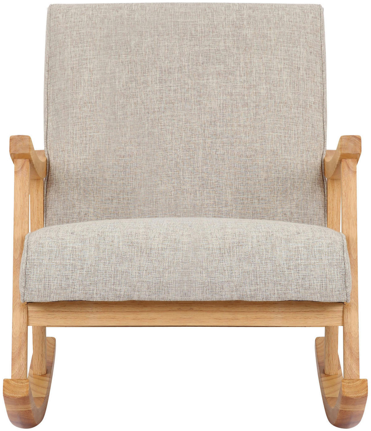 SCHAUKELSTUHL Morello Stoff, Gestell Kautschukhokz natur Creme - Creme/Naturfarben, Holz/Textil (67/82/92cm) - TPFLiving