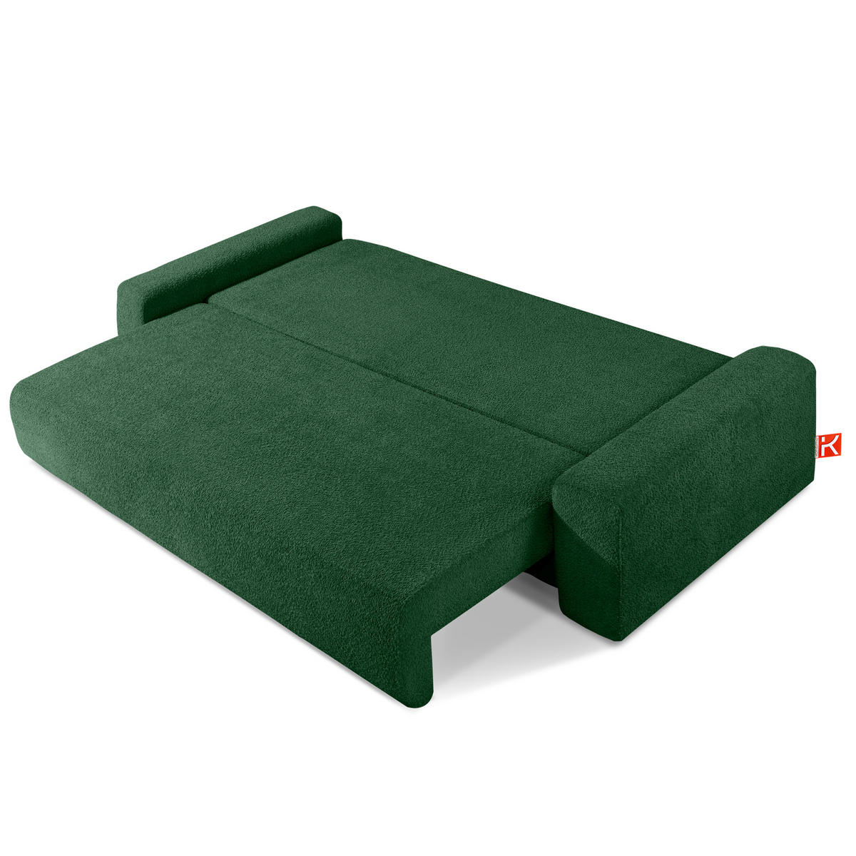 3-SITZER SCHLAFSOFA MOLLIS, Bouclé, Dunkelgrün - Dunkelgrün, Holz/Holzwerkstoff (250/93/108cm) - KONSIMO®